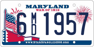 MD license plate 6MD1957