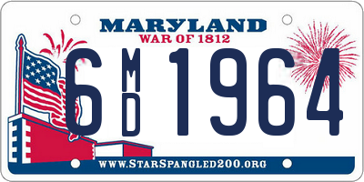 MD license plate 6MD1964