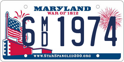 MD license plate 6MD1974