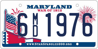 MD license plate 6MD1976