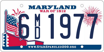 MD license plate 6MD1977