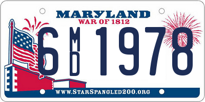 MD license plate 6MD1978