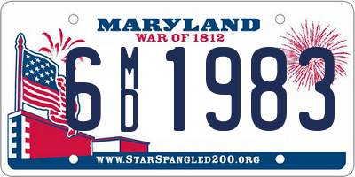 MD license plate 6MD1983