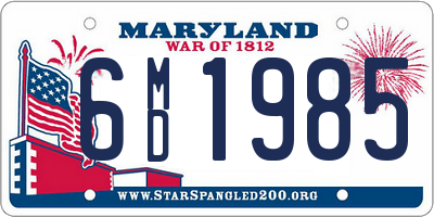 MD license plate 6MD1985