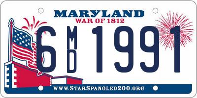 MD license plate 6MD1991