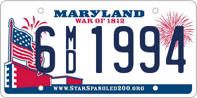 MD license plate 6MD1994