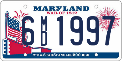 MD license plate 6MD1997