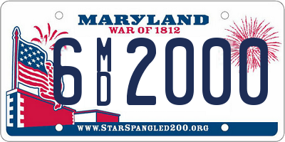MD license plate 6MD2000