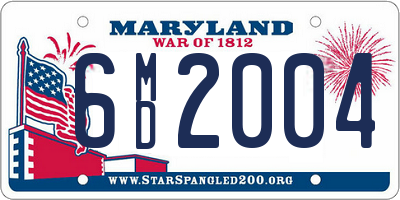 MD license plate 6MD2004