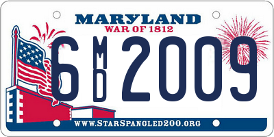 MD license plate 6MD2009