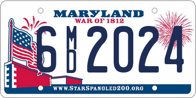 MD license plate 6MD2024