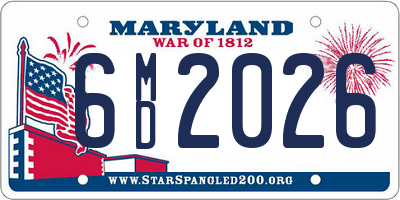 MD license plate 6MD2026