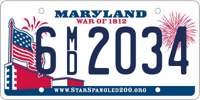 MD license plate 6MD2034