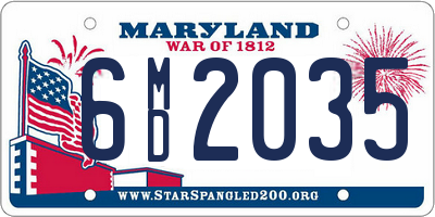 MD license plate 6MD2035