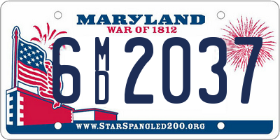 MD license plate 6MD2037