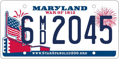 MD license plate 6MD2045