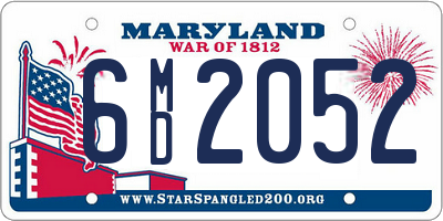 MD license plate 6MD2052