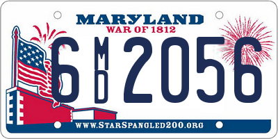 MD license plate 6MD2056