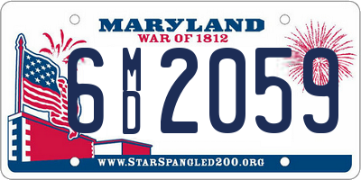 MD license plate 6MD2059