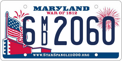 MD license plate 6MD2060