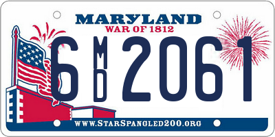 MD license plate 6MD2061