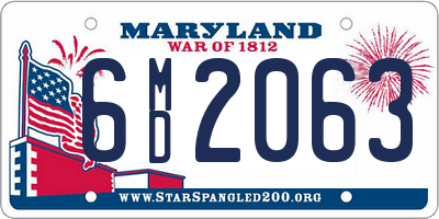 MD license plate 6MD2063