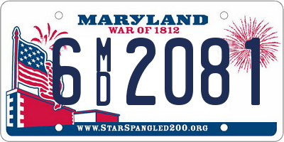 MD license plate 6MD2081