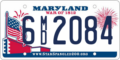 MD license plate 6MD2084