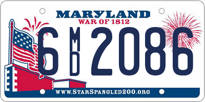 MD license plate 6MD2086