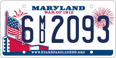 MD license plate 6MD2093