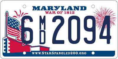 MD license plate 6MD2094