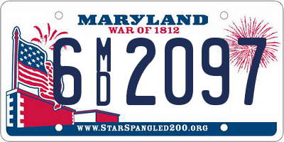 MD license plate 6MD2097