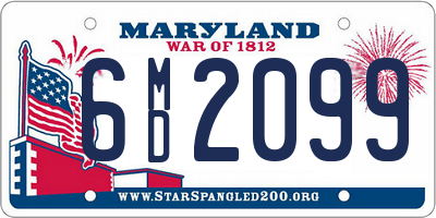 MD license plate 6MD2099