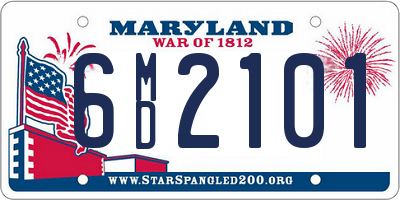 MD license plate 6MD2101
