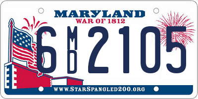 MD license plate 6MD2105