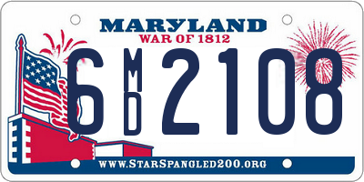 MD license plate 6MD2108