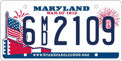 MD license plate 6MD2109