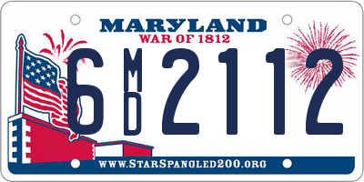 MD license plate 6MD2112