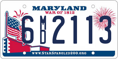 MD license plate 6MD2113