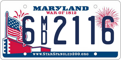 MD license plate 6MD2116