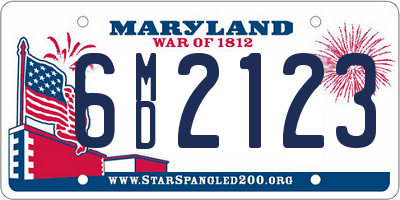 MD license plate 6MD2123