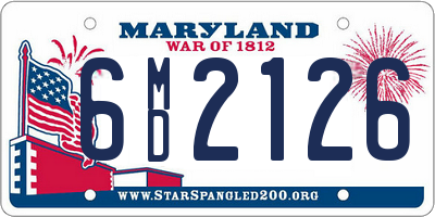 MD license plate 6MD2126