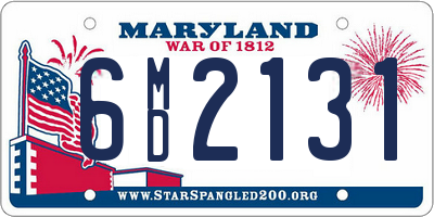 MD license plate 6MD2131