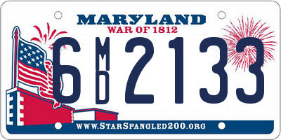 MD license plate 6MD2133