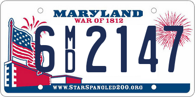 MD license plate 6MD2147