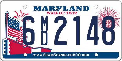 MD license plate 6MD2148
