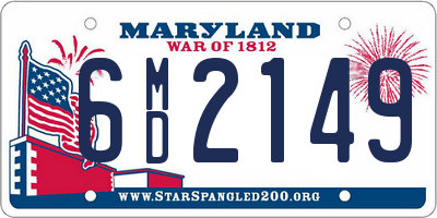 MD license plate 6MD2149