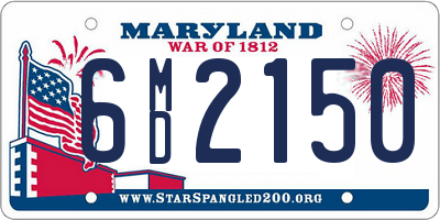 MD license plate 6MD2150