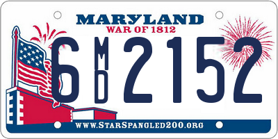 MD license plate 6MD2152