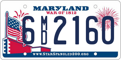 MD license plate 6MD2160